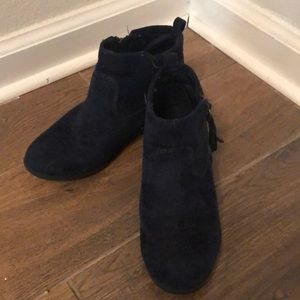 Navy booties